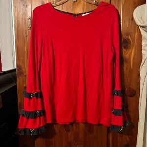 Crown & ivy ruffle blouse